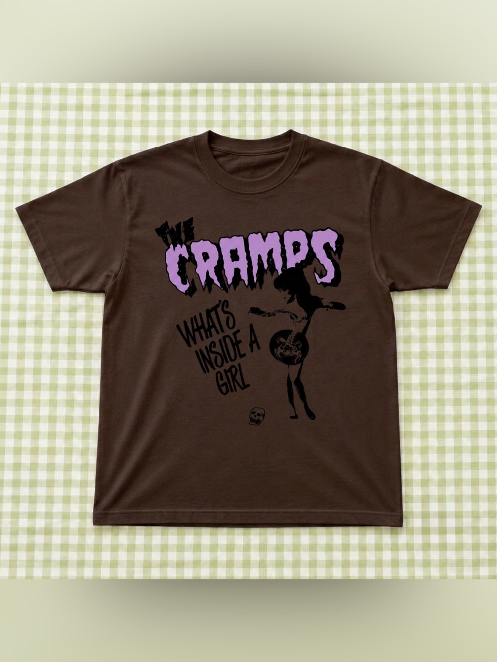 The Cramps "What's Inside A Girl" Graphic T-Shirt - Vintage Brown